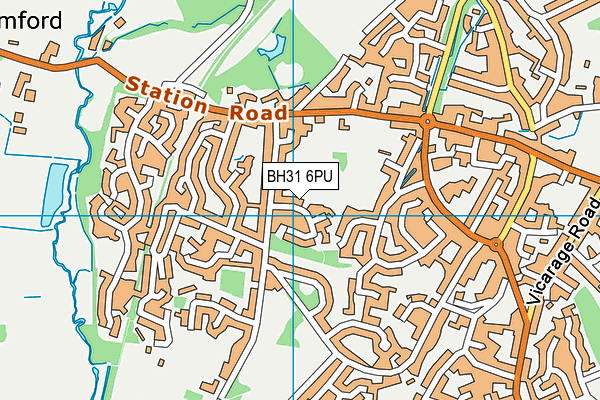 BH31 6PU map - OS VectorMap District (Ordnance Survey) BH31 6PU map - OS VectorMap District (Ordnance Survey)