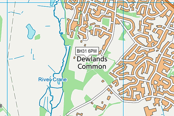 BH31 6PW map - OS VectorMap District (Ordnance Survey) BH31 6PW map - OS VectorMap District (Ordnance Survey)