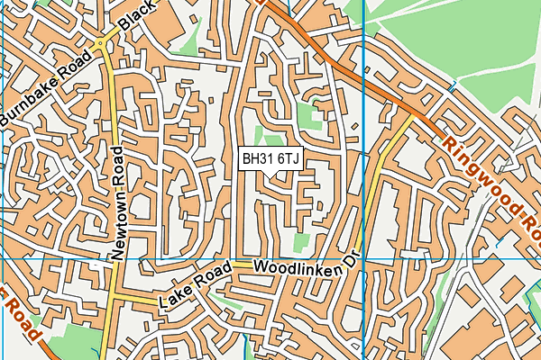 BH31 6TJ map - OS VectorMap District (Ordnance Survey) BH31 6TJ map - OS VectorMap District (Ordnance Survey)
