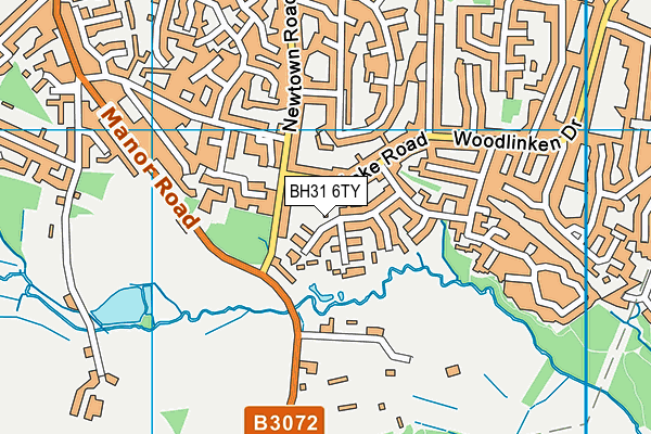 BH31 6TY map - OS VectorMap District (Ordnance Survey) BH31 6TY map - OS VectorMap District (Ordnance Survey)