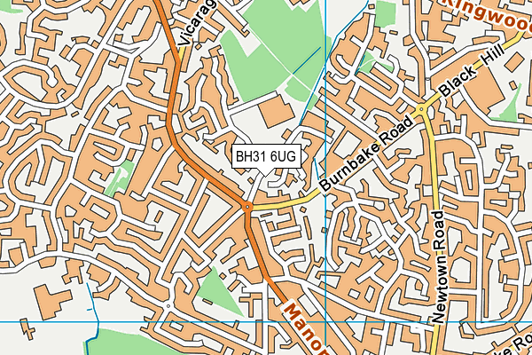 BH31 6UG map - OS VectorMap District (Ordnance Survey) BH31 6UG map - OS VectorMap District (Ordnance Survey)