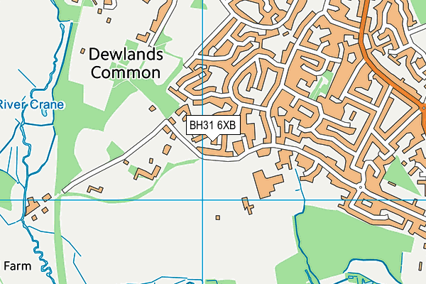 BH31 6XB map - OS VectorMap District (Ordnance Survey) BH31 6XB map - OS VectorMap District (Ordnance Survey)