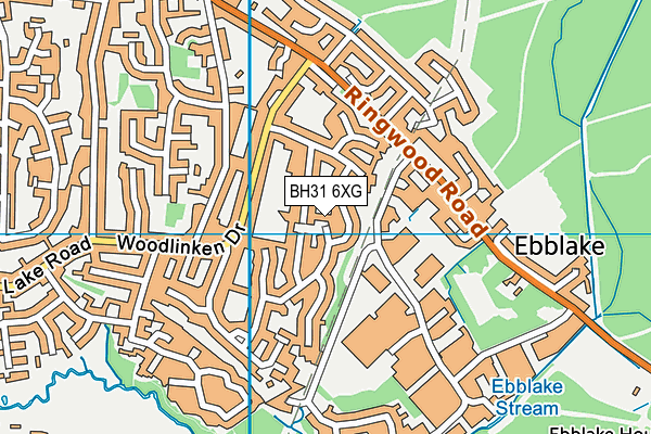 BH31 6XG map - OS VectorMap District (Ordnance Survey) BH31 6XG map - OS VectorMap District (Ordnance Survey)