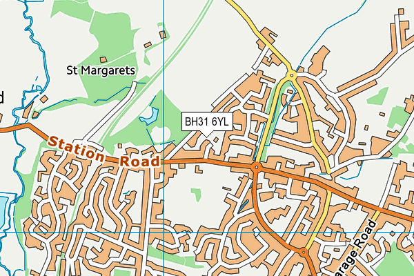 BH31 6YL map - OS VectorMap District (Ordnance Survey) BH31 6YL map - OS VectorMap District (Ordnance Survey)