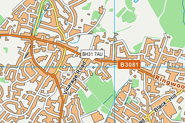 BH31 7AU map - OS VectorMap District (Ordnance Survey) BH31 7AU map - OS VectorMap District (Ordnance Survey)