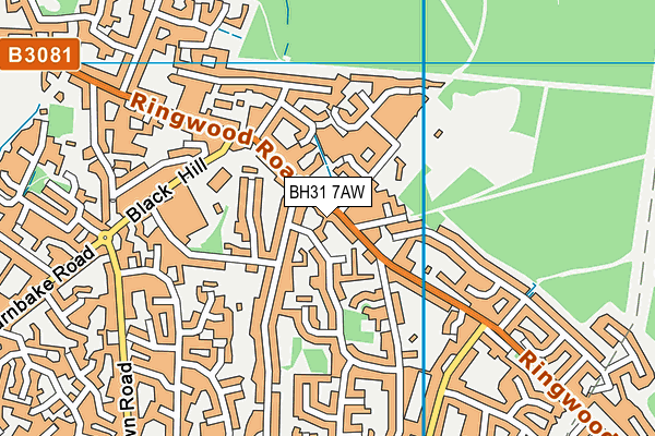 BH31 7AW map - OS VectorMap District (Ordnance Survey) BH31 7AW map - OS VectorMap District (Ordnance Survey)