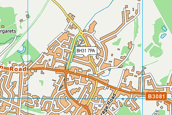 BH31 7PA map - OS VectorMap District (Ordnance Survey) BH31 7PA map - OS VectorMap District (Ordnance Survey)