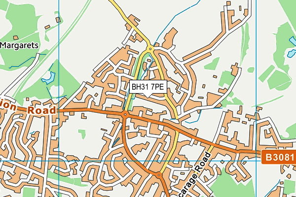 BH31 7PE map - OS VectorMap District (Ordnance Survey) BH31 7PE map - OS VectorMap District (Ordnance Survey)