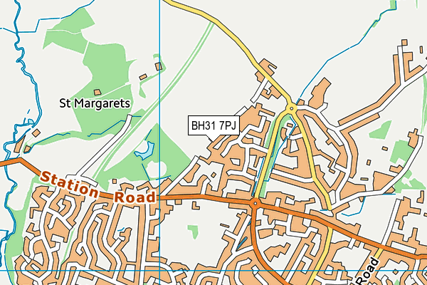BH31 7PJ map - OS VectorMap District (Ordnance Survey) BH31 7PJ map - OS VectorMap District (Ordnance Survey)
