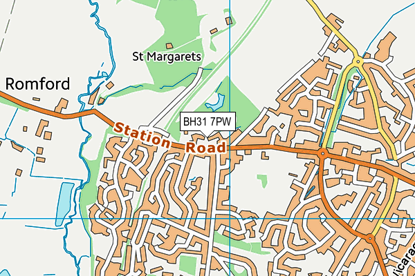 BH31 7PW map - OS VectorMap District (Ordnance Survey) BH31 7PW map - OS VectorMap District (Ordnance Survey)