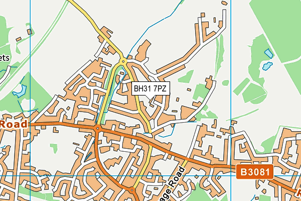 BH31 7PZ map - OS VectorMap District (Ordnance Survey) BH31 7PZ map - OS VectorMap District (Ordnance Survey)