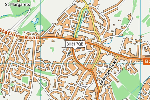 BH31 7QB map - OS VectorMap District (Ordnance Survey) BH31 7QB map - OS VectorMap District (Ordnance Survey)