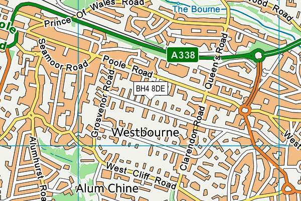 BH4 8DE map - OS VectorMap District (Ordnance Survey)