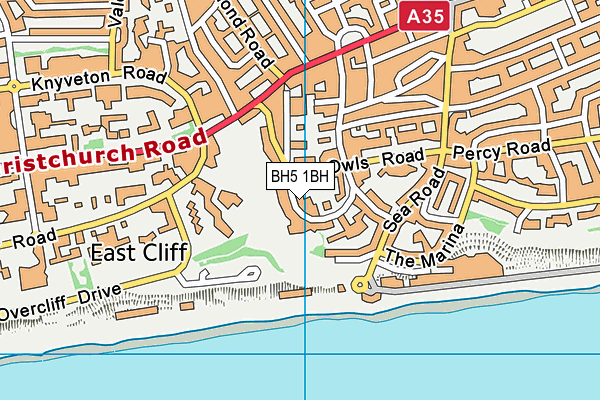 BH5 1BH map - OS VectorMap District (Ordnance Survey)