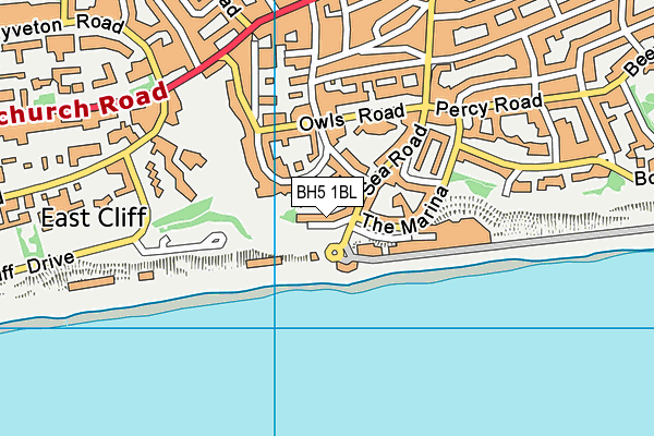 BH5 1BL map - OS VectorMap District (Ordnance Survey)