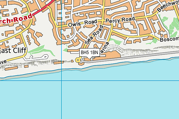 BH5 1BN map - OS VectorMap District (Ordnance Survey) BH5 1BN map - OS VectorMap District (Ordnance Survey)