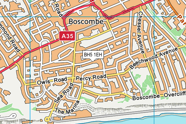 BH5 1EH map - OS VectorMap District (Ordnance Survey) BH5 1EH map - OS VectorMap District (Ordnance Survey)