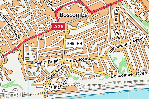 BH5 1HH map - OS VectorMap District (Ordnance Survey) BH5 1HH map - OS VectorMap District (Ordnance Survey)