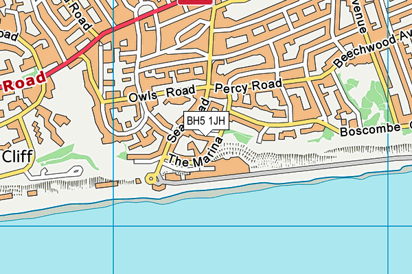 BH5 1JH map - OS VectorMap District (Ordnance Survey) BH5 1JH map - OS VectorMap District (Ordnance Survey)