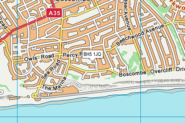 BH5 1JQ map - OS VectorMap District (Ordnance Survey) BH5 1JQ map - OS VectorMap District (Ordnance Survey)