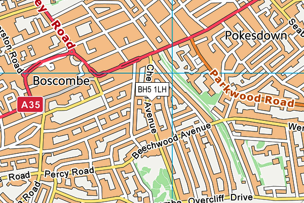 BH5 1LH map - OS VectorMap District (Ordnance Survey) BH5 1LH map - OS VectorMap District (Ordnance Survey)
