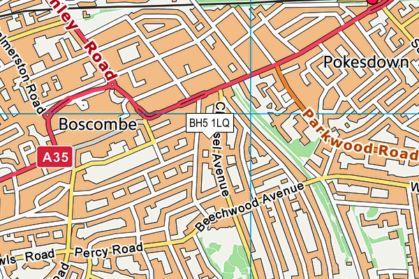 BH5 1LQ map - OS VectorMap District (Ordnance Survey) BH5 1LQ map - OS VectorMap District (Ordnance Survey)