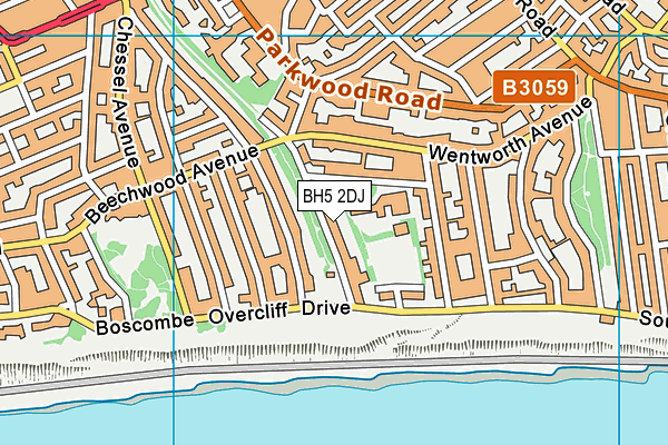 BH5 2DJ map - OS VectorMap District (Ordnance Survey) BH5 2DJ map - OS VectorMap District (Ordnance Survey)