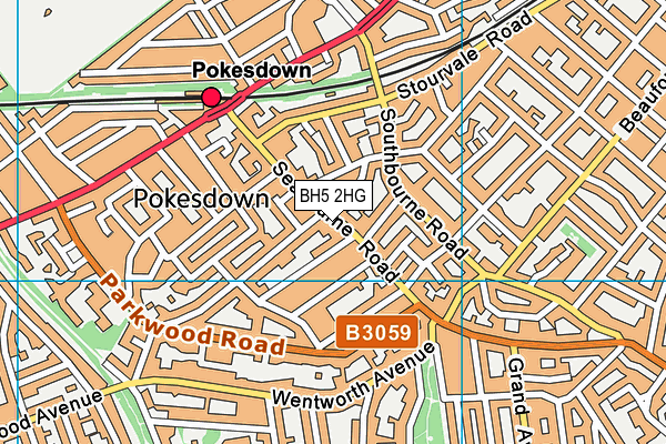 BH5 2HG map - OS VectorMap District (Ordnance Survey) BH5 2HG map - OS VectorMap District (Ordnance Survey)