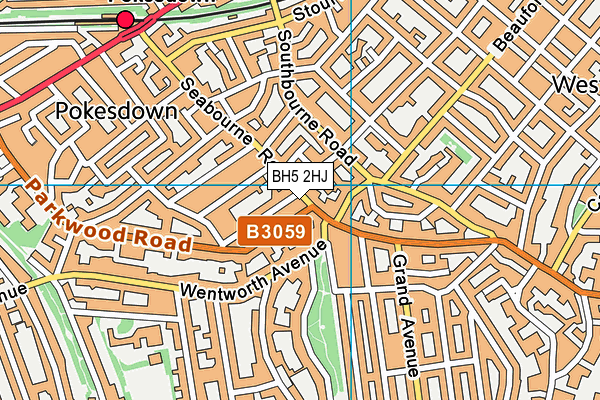 BH5 2HJ map - OS VectorMap District (Ordnance Survey) BH5 2HJ map - OS VectorMap District (Ordnance Survey)