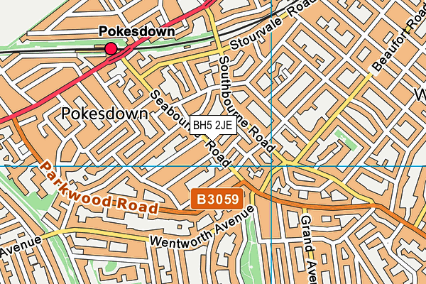 BH5 2JE map - OS VectorMap District (Ordnance Survey) BH5 2JE map - OS VectorMap District (Ordnance Survey)