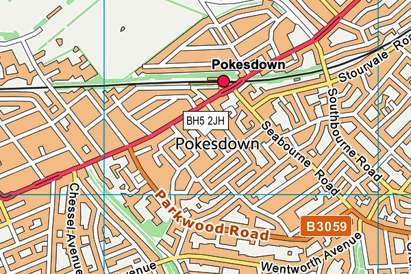 BH5 2JH map - OS VectorMap District (Ordnance Survey)