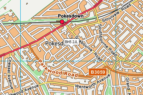 BH5 2JL map - OS VectorMap District (Ordnance Survey) BH5 2JL map - OS VectorMap District (Ordnance Survey)