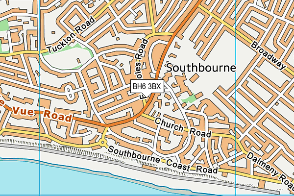 BH6 3BX map - OS VectorMap District (Ordnance Survey) BH6 3BX map - OS VectorMap District (Ordnance Survey)