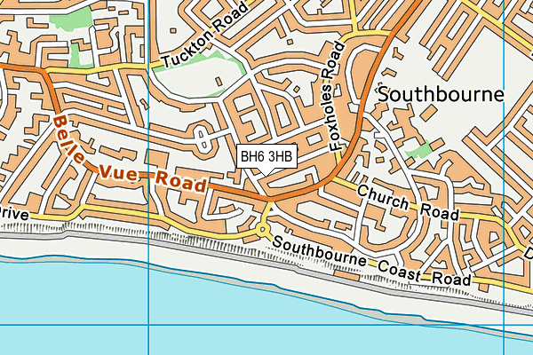BH6 3HB map - OS VectorMap District (Ordnance Survey) BH6 3HB map - OS VectorMap District (Ordnance Survey)