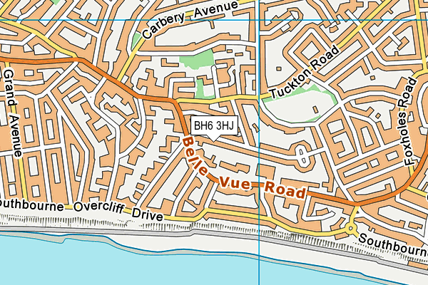 BH6 3HJ map - OS VectorMap District (Ordnance Survey) BH6 3HJ map - OS VectorMap District (Ordnance Survey)