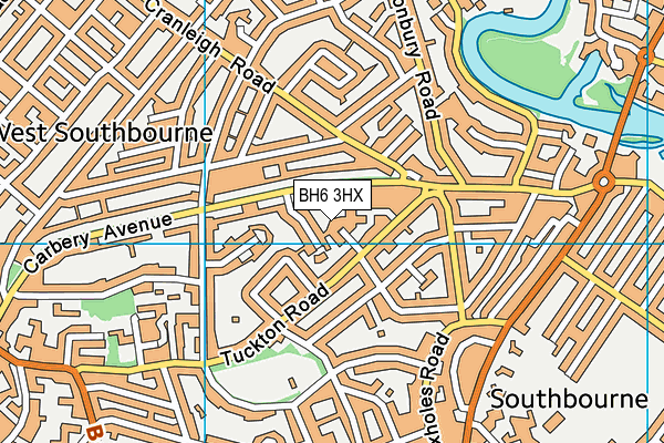 BH6 3HX map - OS VectorMap District (Ordnance Survey) BH6 3HX map - OS VectorMap District (Ordnance Survey)