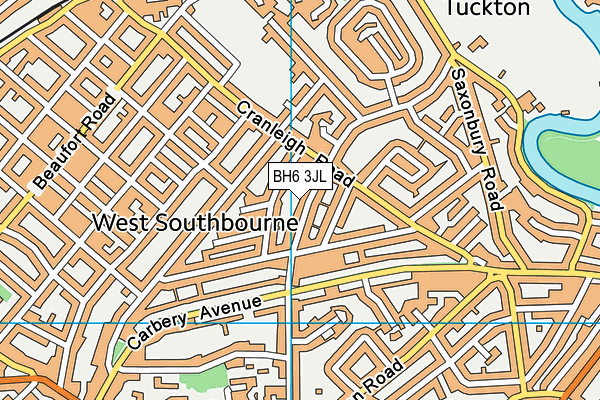 BH6 3JL map - OS VectorMap District (Ordnance Survey) BH6 3JL map - OS VectorMap District (Ordnance Survey)
