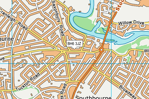 BH6 3JZ map - OS VectorMap District (Ordnance Survey) BH6 3JZ map - OS VectorMap District (Ordnance Survey)
