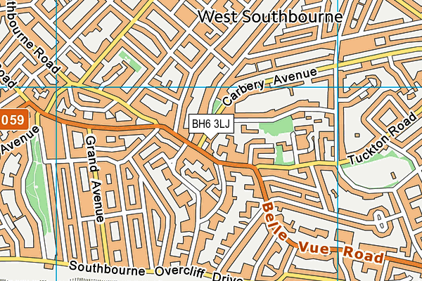 BH6 3LJ map - OS VectorMap District (Ordnance Survey)
