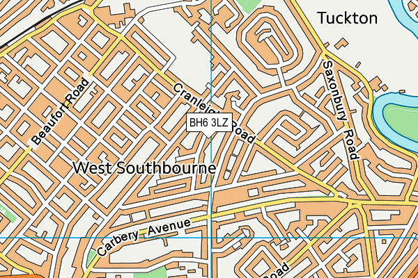 BH6 3LZ map - OS VectorMap District (Ordnance Survey) BH6 3LZ map - OS VectorMap District (Ordnance Survey)
