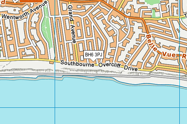 BH6 3PJ map - OS VectorMap District (Ordnance Survey) BH6 3PJ map - OS VectorMap District (Ordnance Survey)