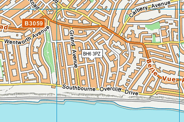 BH6 3PZ map - OS VectorMap District (Ordnance Survey) BH6 3PZ map - OS VectorMap District (Ordnance Survey)