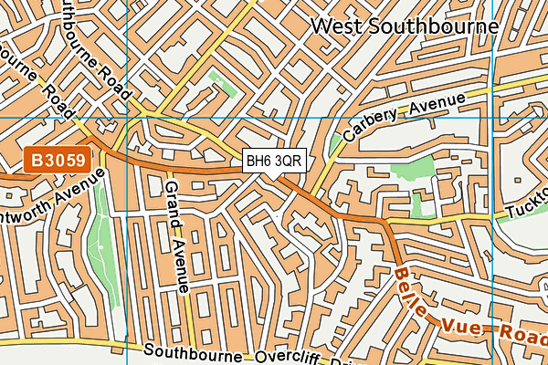 BH6 3QR map - OS VectorMap District (Ordnance Survey) BH6 3QR map - OS VectorMap District (Ordnance Survey)