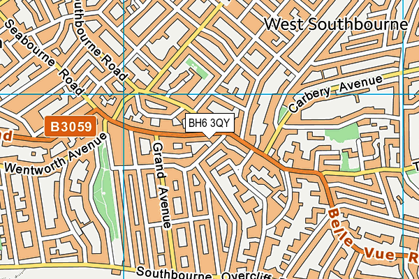 BH6 3QY map - OS VectorMap District (Ordnance Survey) BH6 3QY map - OS VectorMap District (Ordnance Survey)