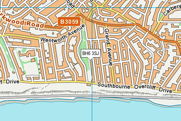 BH6 3SJ map - OS VectorMap District (Ordnance Survey) BH6 3SJ map - OS VectorMap District (Ordnance Survey)
