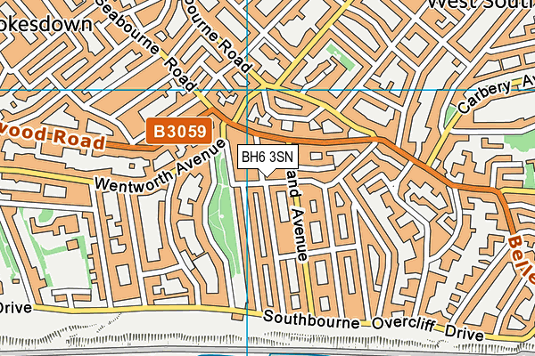 BH6 3SN map - OS VectorMap District (Ordnance Survey) BH6 3SN map - OS VectorMap District (Ordnance Survey)