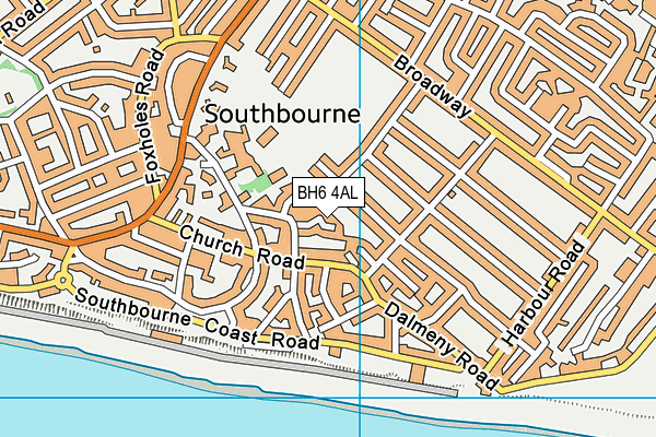 BH6 4AL map - OS VectorMap District (Ordnance Survey) BH6 4AL map - OS VectorMap District (Ordnance Survey)