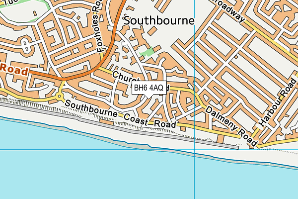 BH6 4AQ map - OS VectorMap District (Ordnance Survey) BH6 4AQ map - OS VectorMap District (Ordnance Survey)