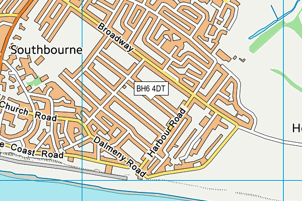 BH6 4DT map - OS VectorMap District (Ordnance Survey) BH6 4DT map - OS VectorMap District (Ordnance Survey)