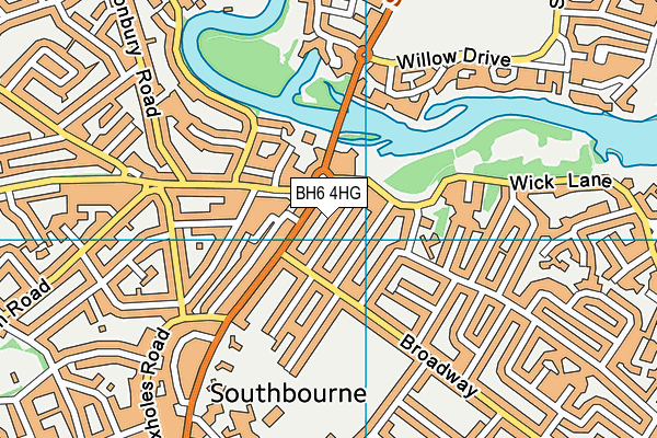 BH6 4HG map - OS VectorMap District (Ordnance Survey) BH6 4HG map - OS VectorMap District (Ordnance Survey)